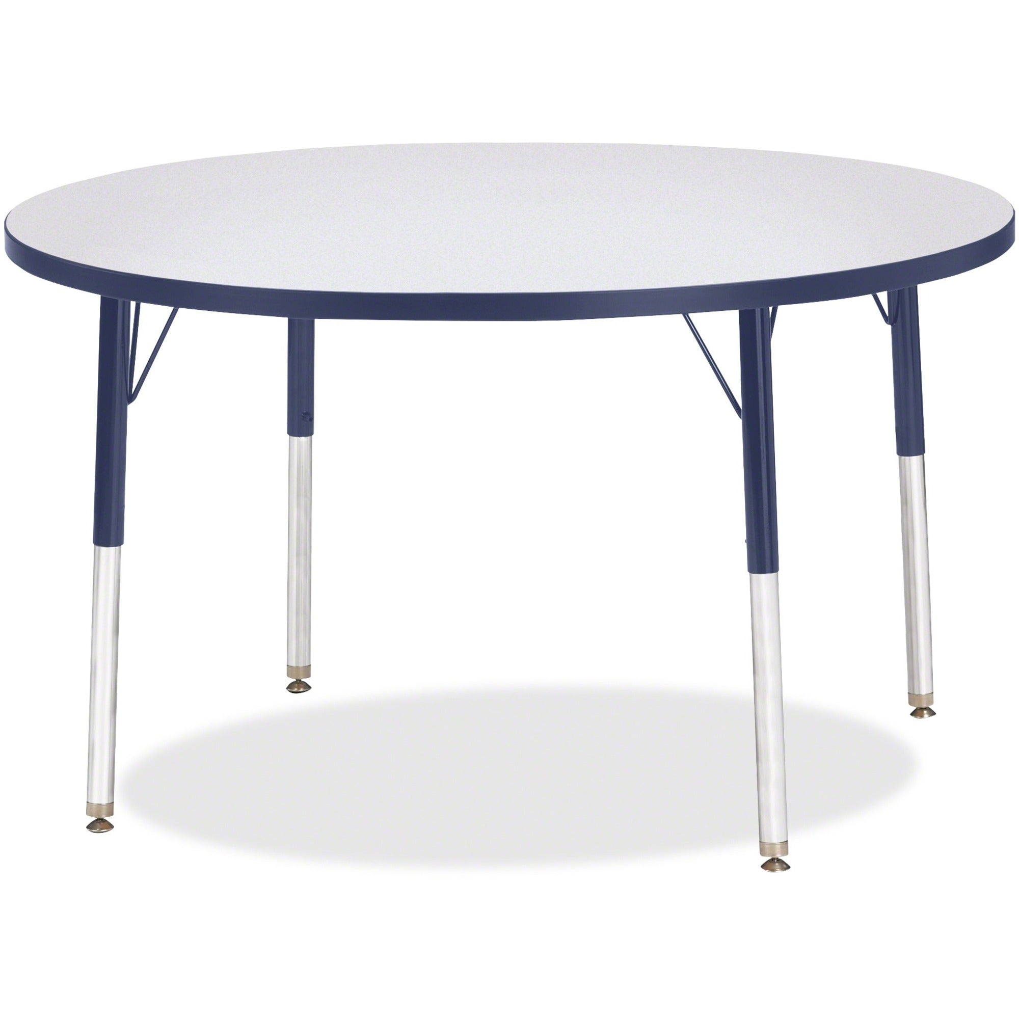 Berries® Round Activity Table - 42" Diameter, E-height - Freckled Gray/Navy/Gray
