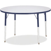 Berries® Round Activity Table - 42" Diameter, A-height - Freckled Gray/Navy/Gray
