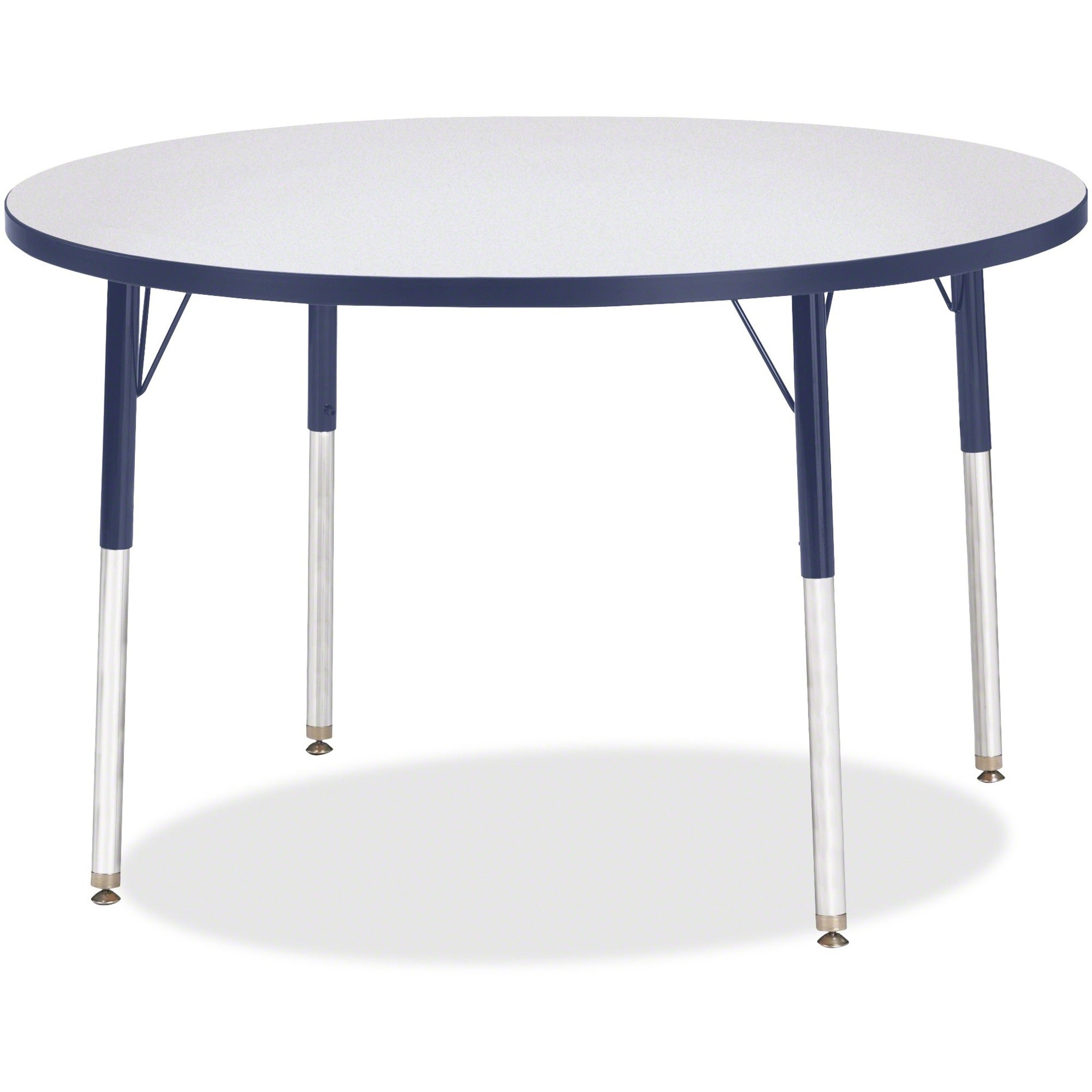 Berries® Round Activity Table - 42" Diameter, A-height - Freckled Gray/Navy/Gray