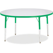 Berries® Round Activity Table - 48" Diameter, A-height - Freckled Gray/Green/Gray