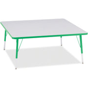 Berries® Square Activity Table - 48" X 48", E-height - Freckled Gray/Green/Gray