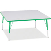 Berries® Square Activity Table - 48" X 48", A-height - Freckled Gray/Green/Gray