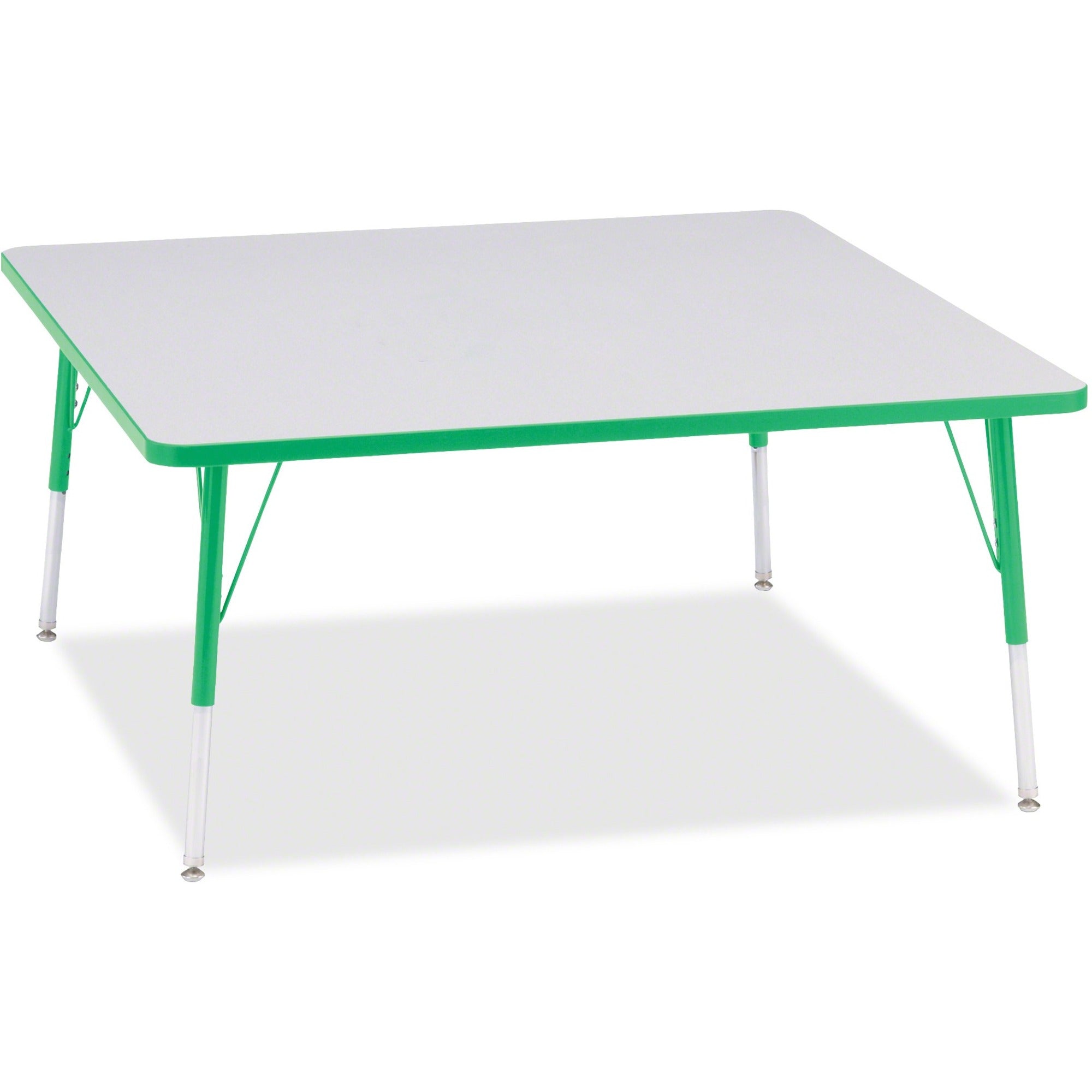 Berries® Square Activity Table - 48" X 48", A-height - Freckled Gray/Green/Gray