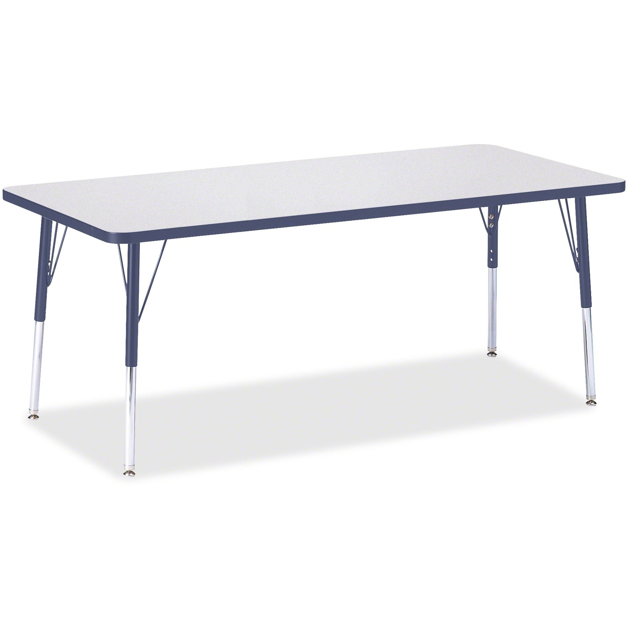 Berries® Rectangle Activity Table - 30" X 72", E-height - Freckled Gray/Navy/Gray