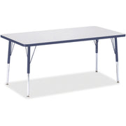 Berries® Rectangle Activity Table - 30" X 60", A-height - Freckled Gray/Navy/Gray