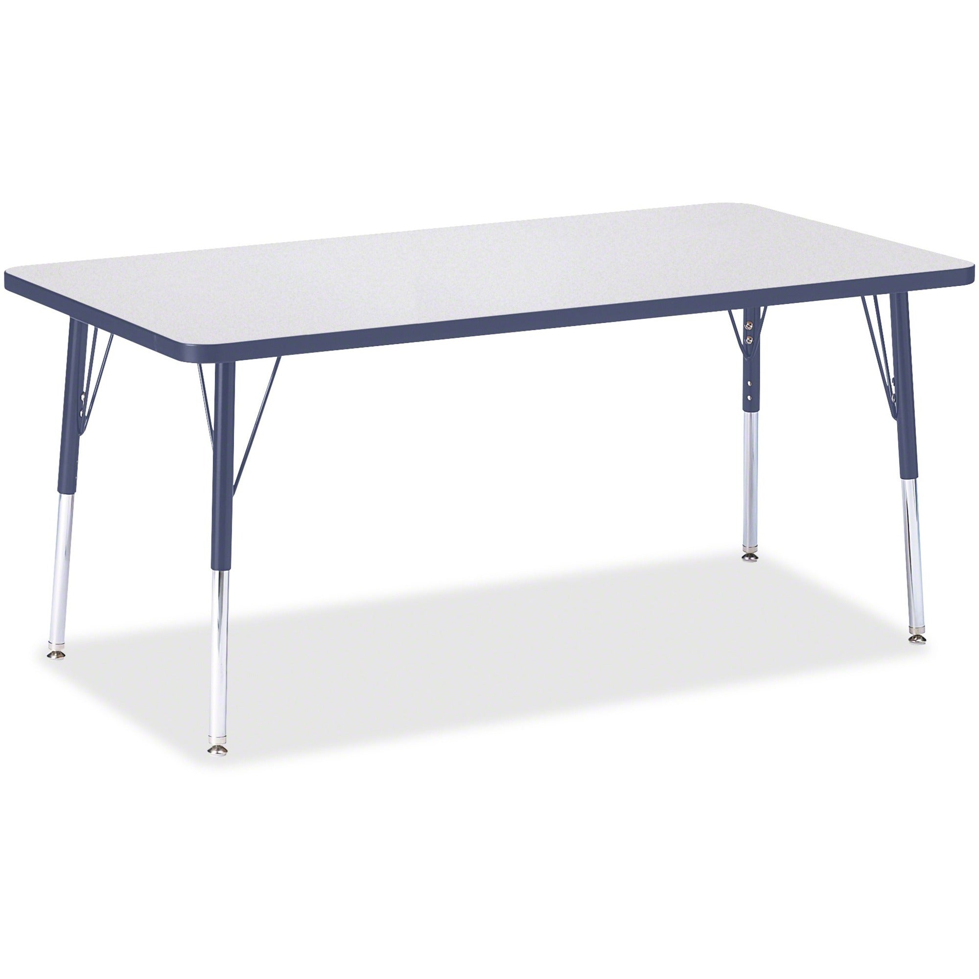 Berries® Rectangle Activity Table - 30" X 60", A-height - Freckled Gray/Navy/Gray