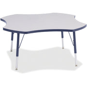Berries® Four Leaf Activity Table, E-height - Freckled Gray/Navy/Gray