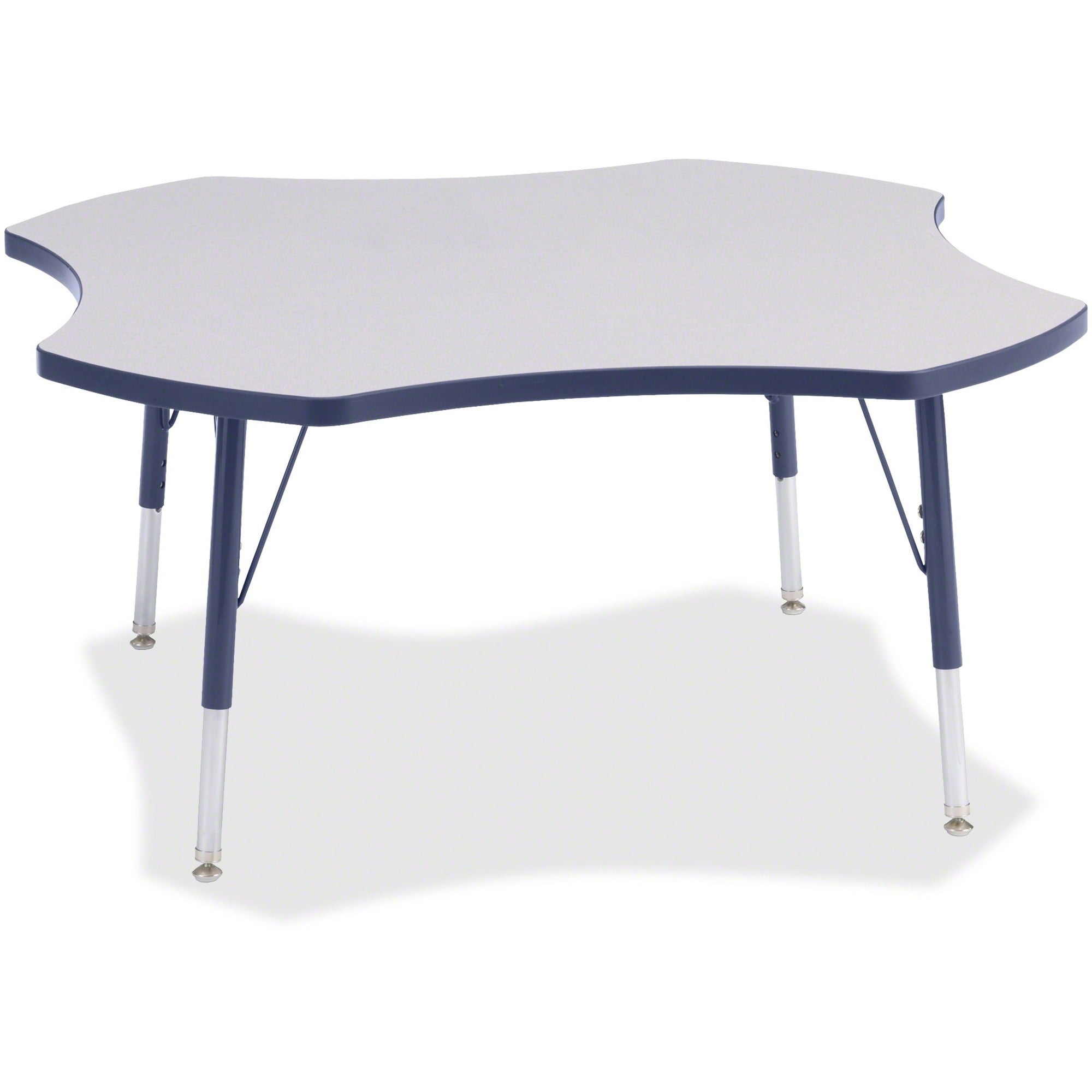 Berries® Four Leaf Activity Table, E-height - Freckled Gray/Navy/Gray