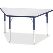 Berries® Trapezoid Activity Tables - 24" X 48", A-height - Freckled Gray/Navy/Gray
