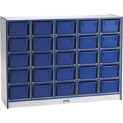Jonti-Craft Rainbow Accents Toddler Single Storage - 35.50" Height x 48" Width x 15" Depth - Durable, Laminated - Blue - Rubber - 1 Each