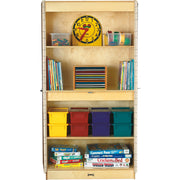36" Width x 24" Depth x 72" Height - Lockable, Adjustable Shelf, Kick Plate, Non-yellowing, Stain Resistant, Sturdy, Key Lock - Wood Grain - Baltic Birch Plywood