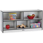 Jonti-Craft Rainbow Accents Toddler Single Storage - 24.50" Height x 48" Width x 15" Depth - Durable, Laminated - Black - Rubber - 1 Each