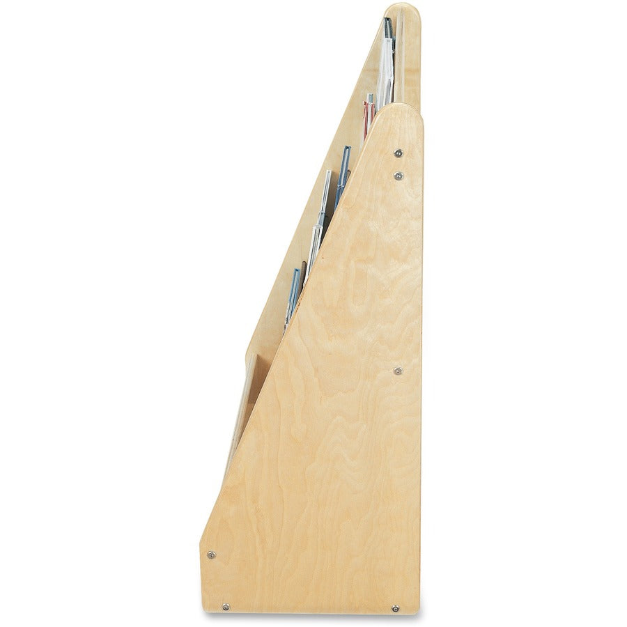 5 Compartment(s) - Compartment Size : 1" - 27.50" Height x 30" Width x 13.50" Depth - Rounded Corner, Durable, Yellowing Resistant - UV Acrylic - Baltic - Birch Plywood - 1 Each