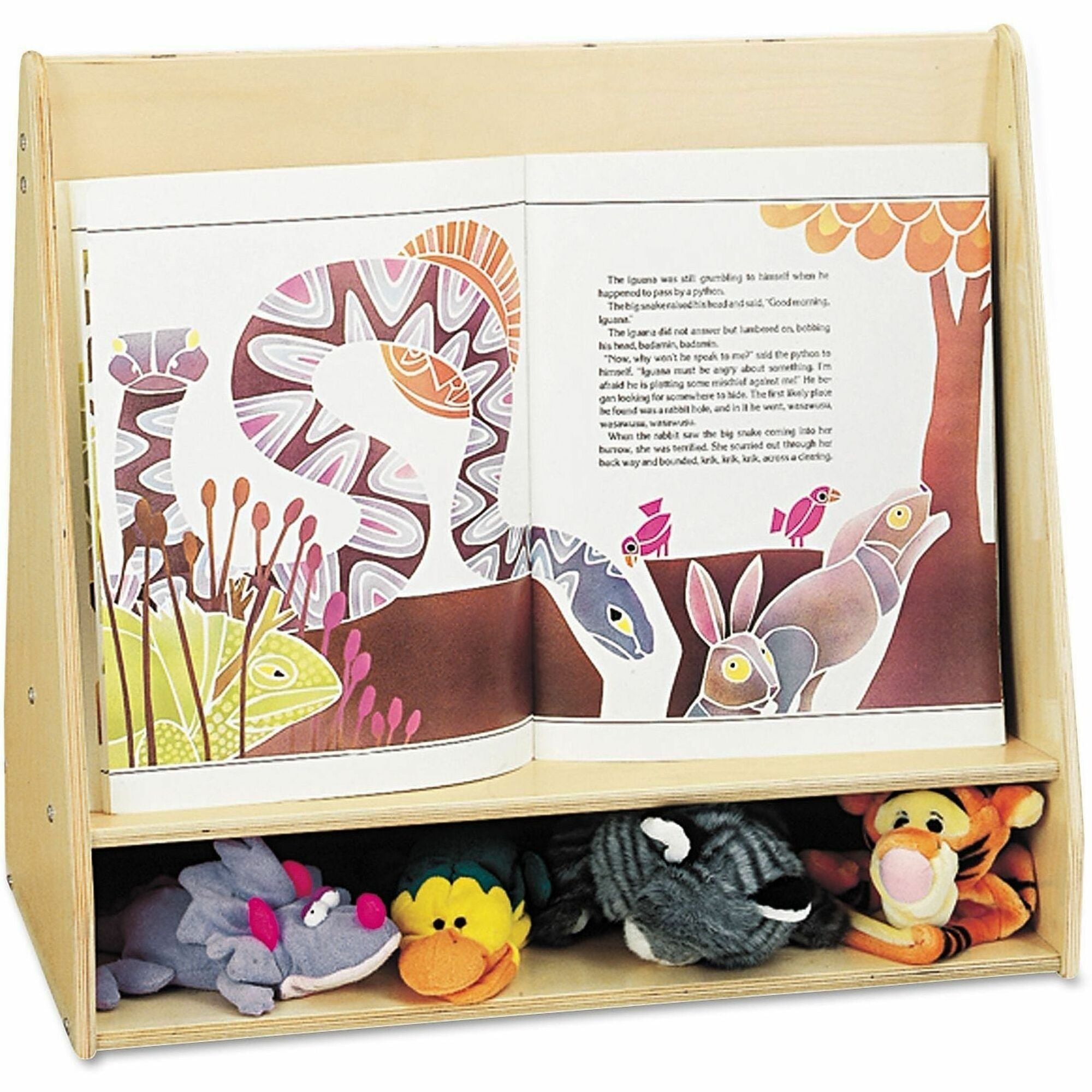 4 Shelf(ves) - 27.50" Height x 30" Width x 16.50" Depth - Rounded Edge, Kick Plate, Durable, Wipeable, Wear Resistant, Tear Resistant - Birch - 1 Each