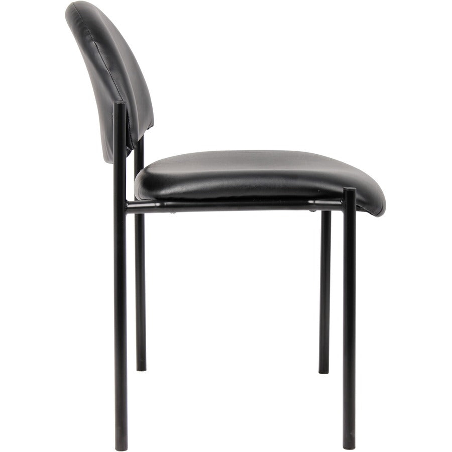 Boss Diamond Stacking Chair - Black - Fabric - 1 Each