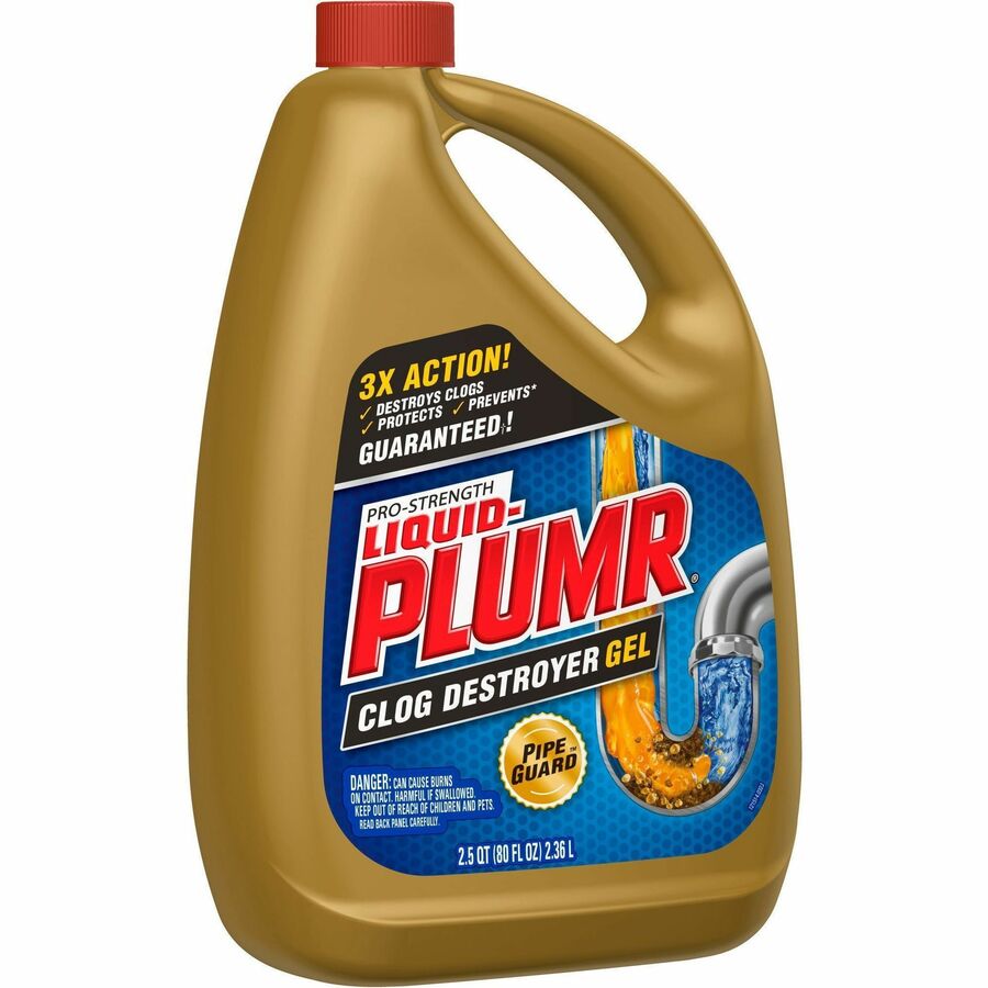 Liquid-Plumr Pro-Strength Clog Destroyer Gel - For Multipurpose - Gel - 80 fl oz (2.5 quart) - Biodegradable, Phosphorous-free - Multi - 1 Each