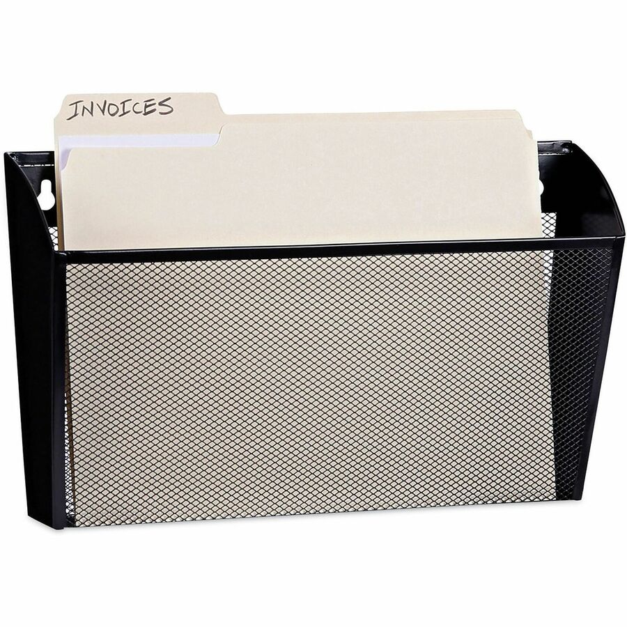 1 Pocket(s) - 8.20" Height x 14" Width x 3.10" Depth - Black - Metal - 4 Each