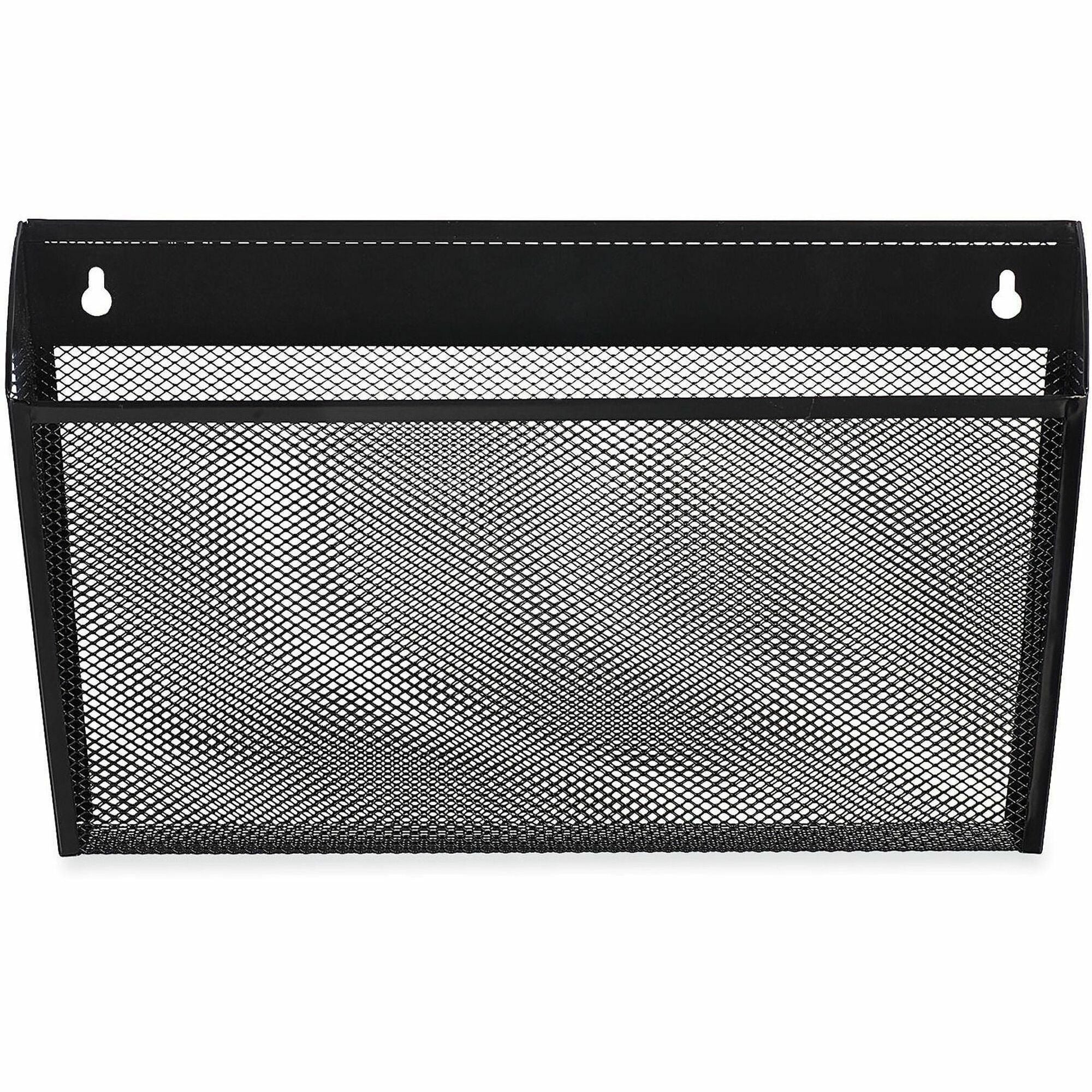 1 Pocket(s) - 8.20" Height x 14" Width x 3.10" Depth - Black - Metal - 4 Each