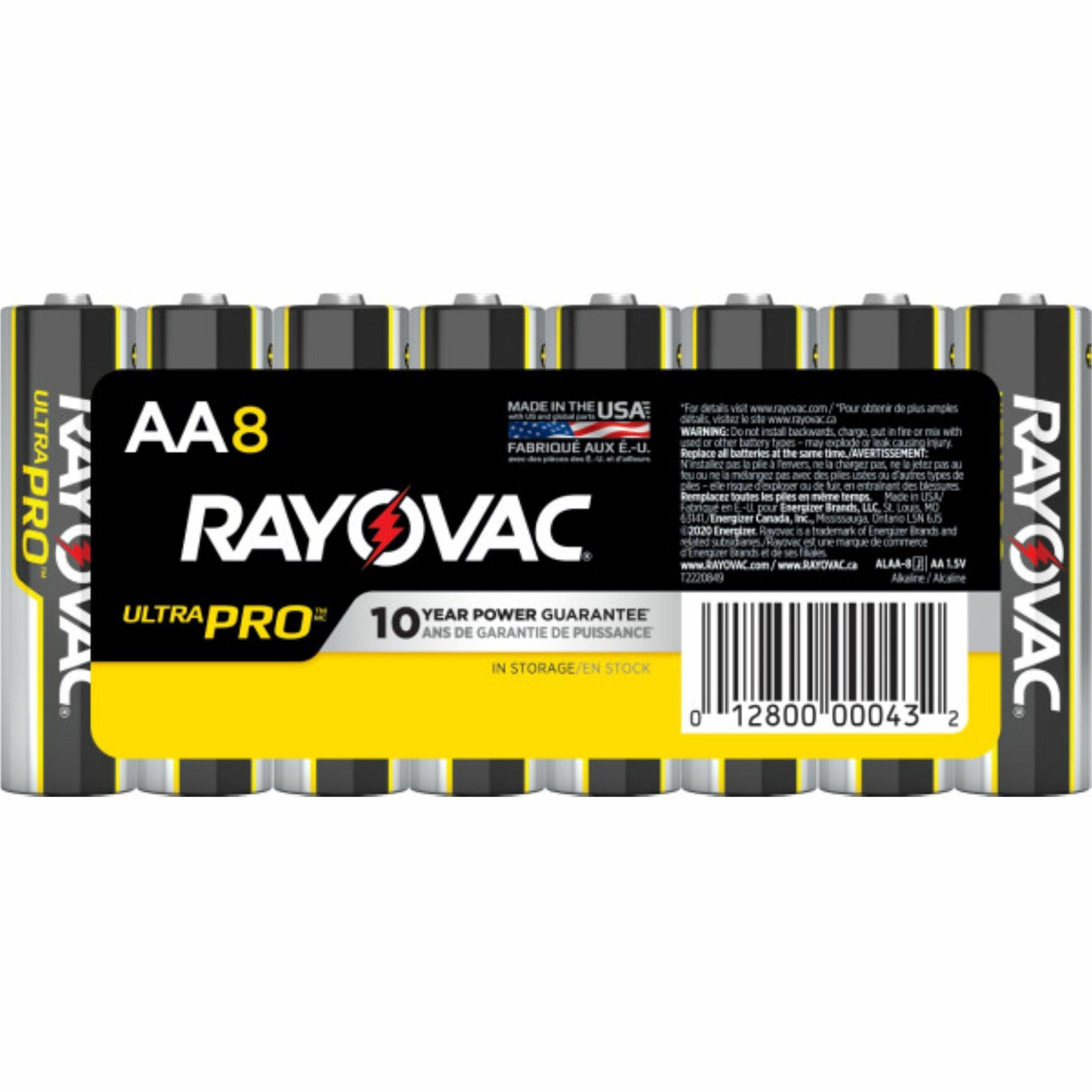 Rayovac Ultra Pro Alkaline AA Batteries - For Multipurpose - AA - 1.5 V DC - 1 Pack