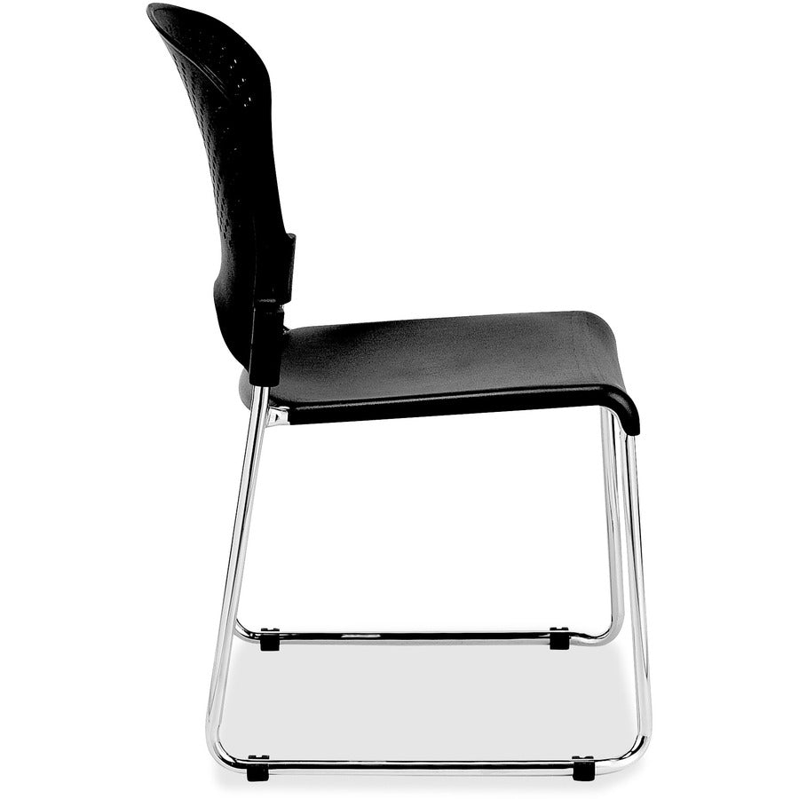 Eurotech Aire Stacking Chair, Black Seat, 4 Chairs per Carton