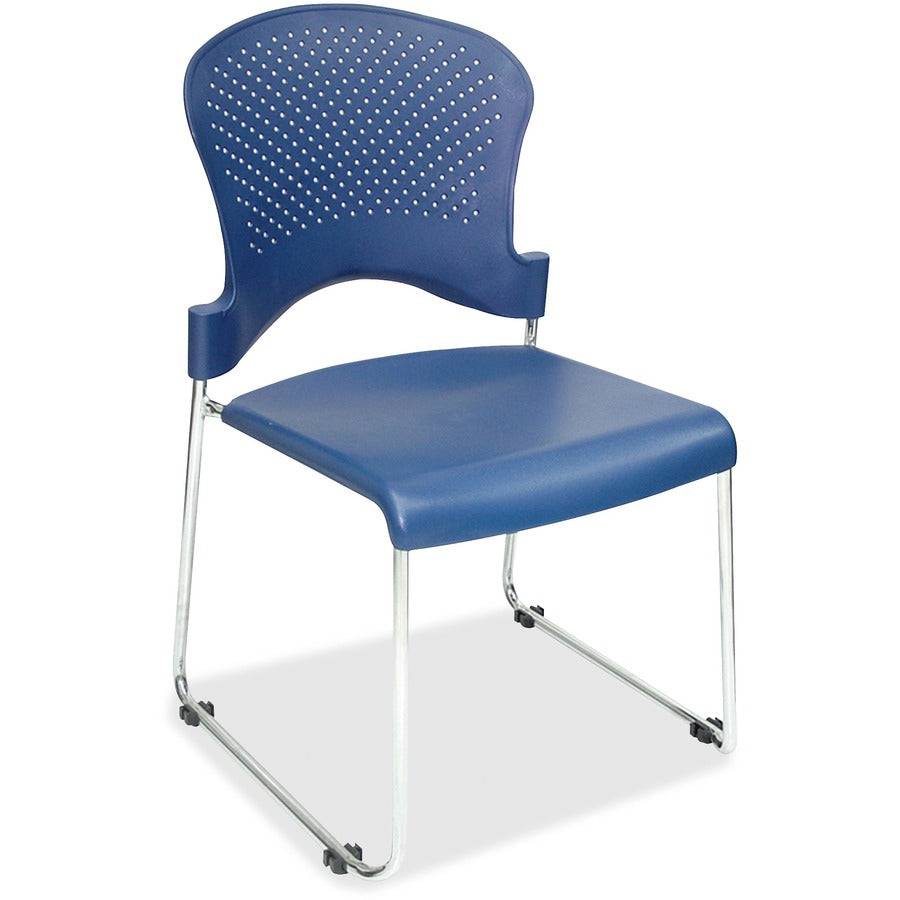 Eurotech Aire Stacking Chair, Blue Seat, 4 Chairs per Carton