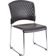 Eurotech Aire Stacking Chair, Black Seat, 4 Chairs per Carton