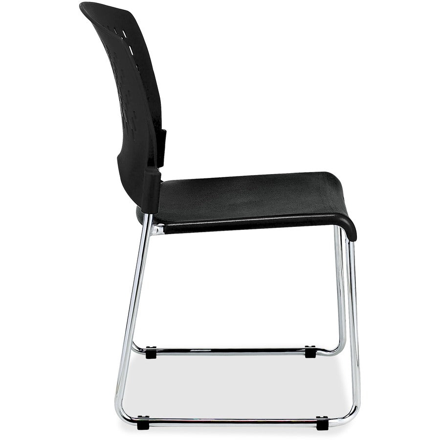 Eurotech Aire Stacking Chair, Black Seat, 4 Chairs per Carton