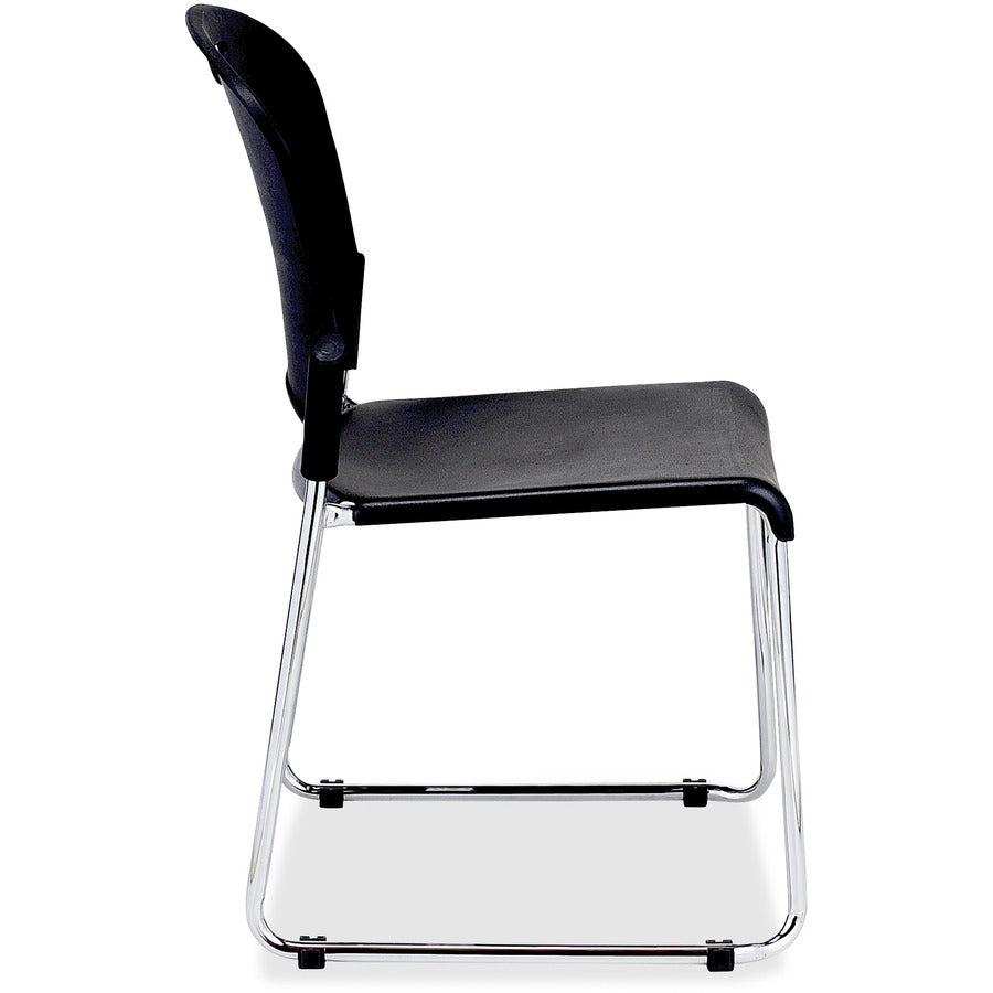 Eurotech Aire Stacking Chair, Black Seat, Armless, 4 Chairs per Carton