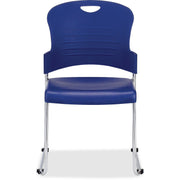 Eurotech Aire Stacking Chair, Blue Seat, Armless, 4 Chairs per Carton