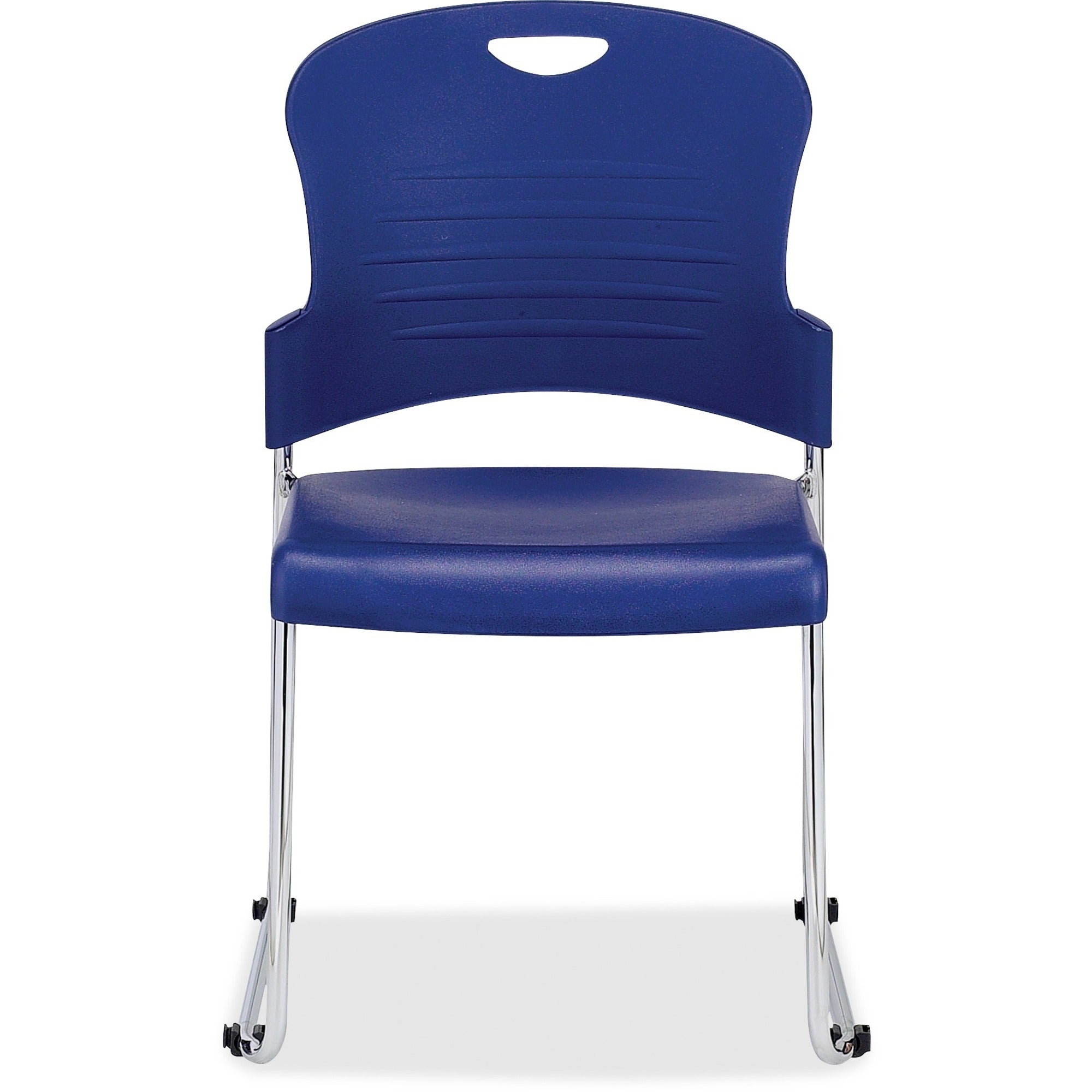 Eurotech Aire Stacking Chair, Blue Seat, Armless, 4 Chairs per Carton