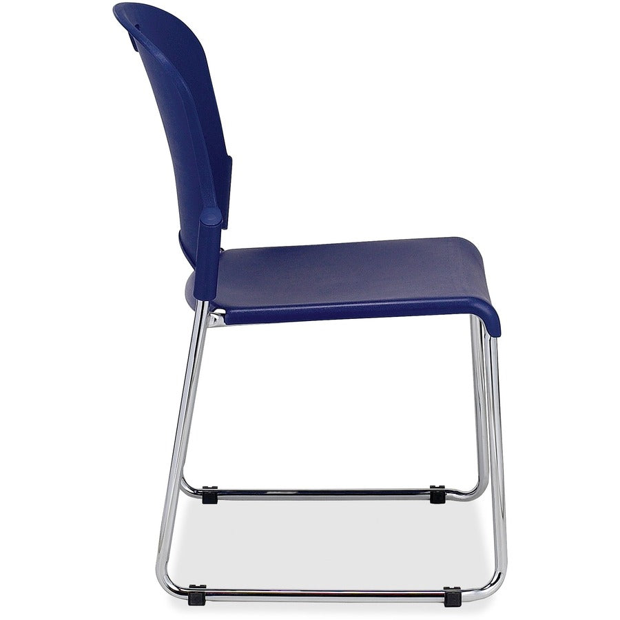Eurotech Aire Stacking Chair, Blue Seat, Armless, 4 Chairs per Carton