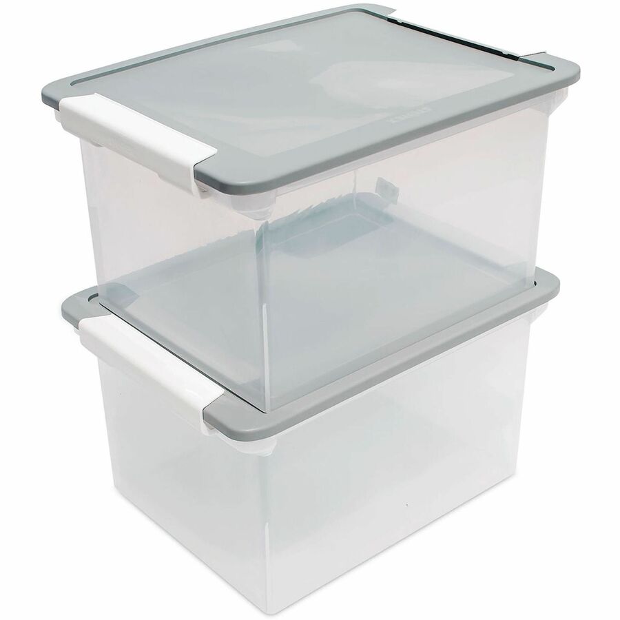 Storex Tote Clear Storage Box with Lid