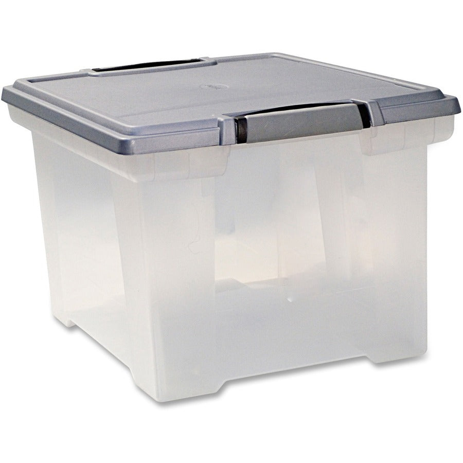 Storex Tote Clear Storage Box with Lid