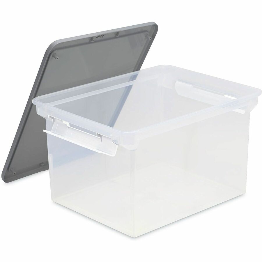 Storex Tote Clear Storage Box with Lid