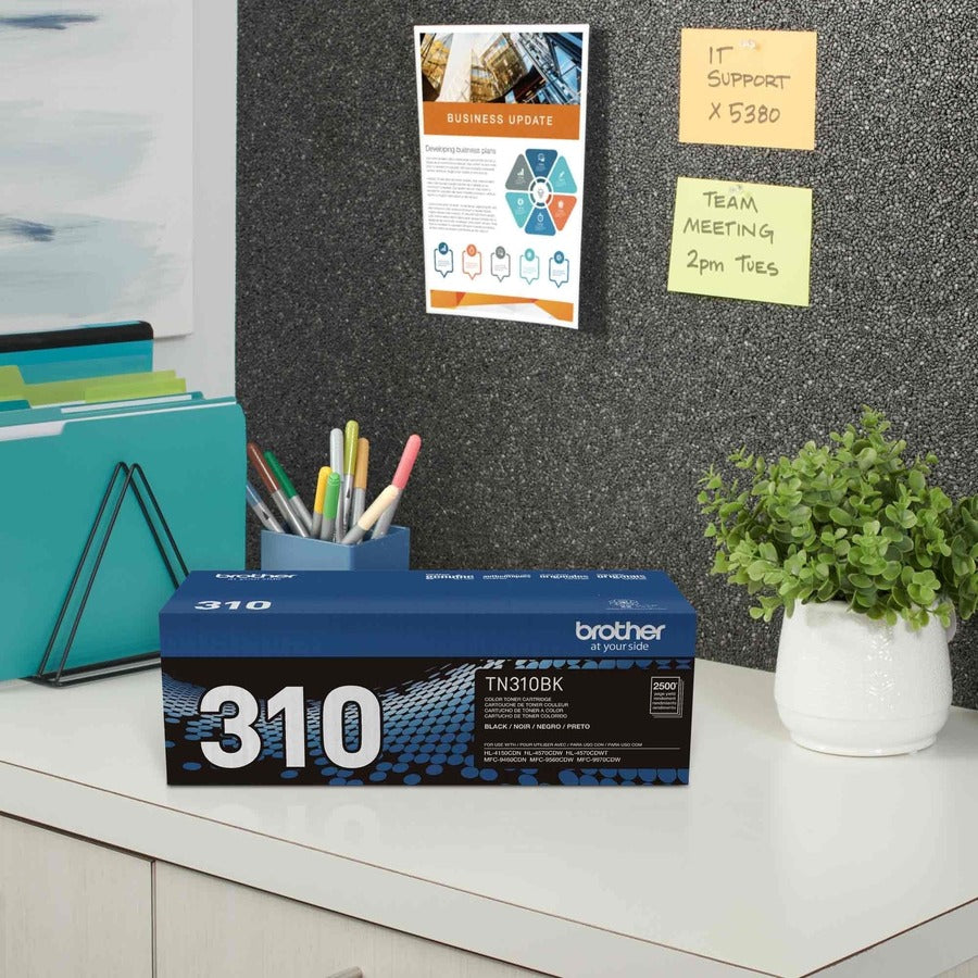 Brother TN310BK Original Laser Toner Cartridge - Black - 1 Each