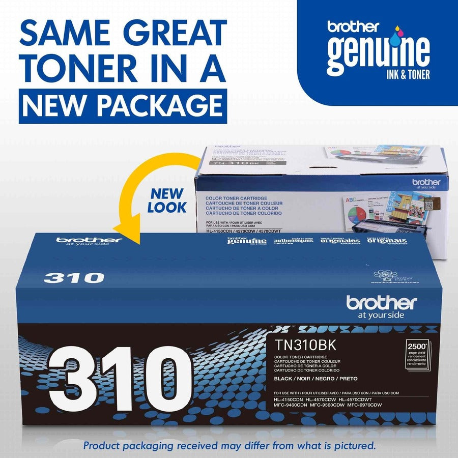 Brother TN310BK Original Laser Toner Cartridge - Black - 1 Each