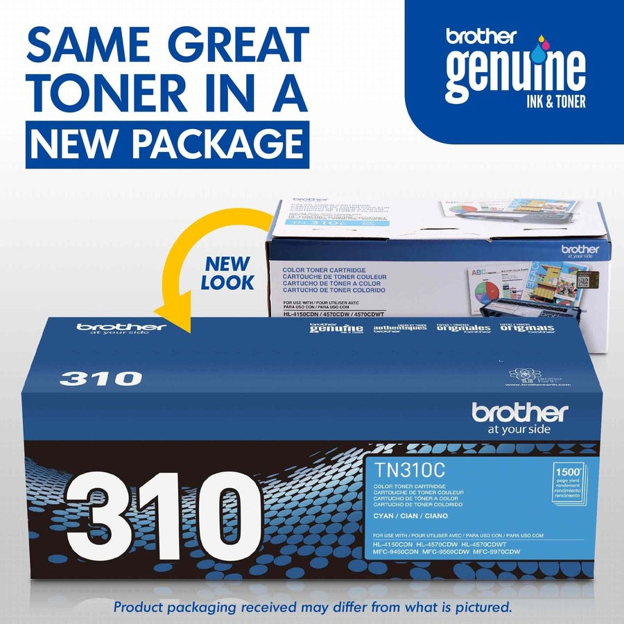 Brother TN310C Original Laser Toner Cartridge - Cyan - 1 Each