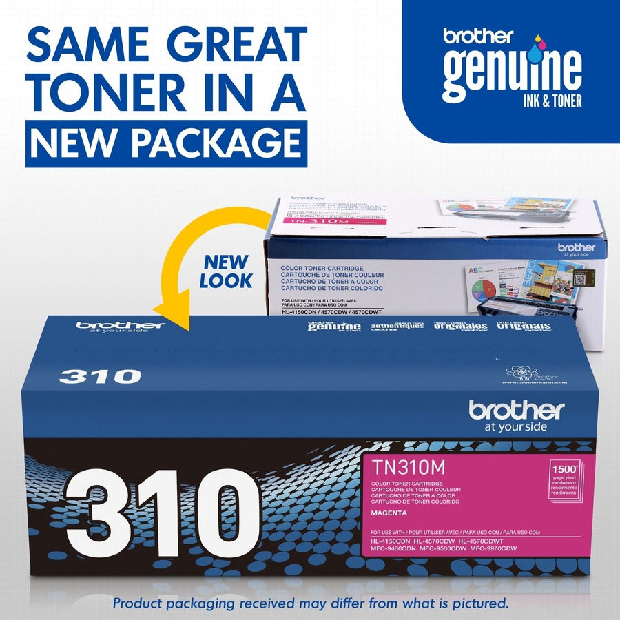 Brother TN310M Original Laser Toner Cartridge - Magenta - 1 Each