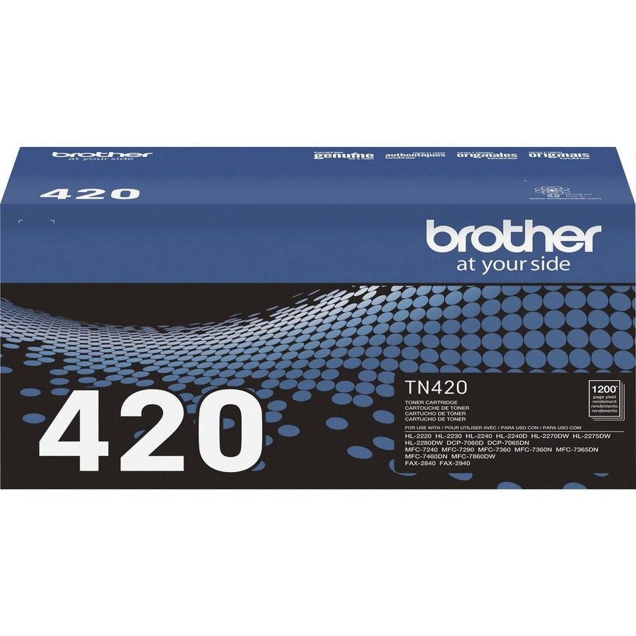 Brother TN420 Original Laser Toner Cartridge - Black - 1 Each