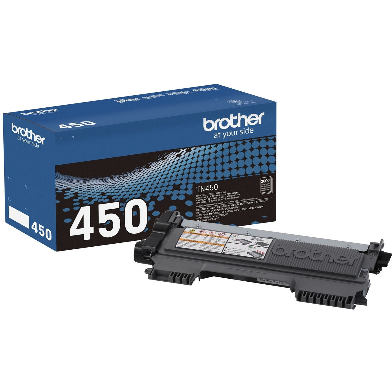Brother TN450 Original High Yield Laser Toner Cartridge - Black - 1 Each