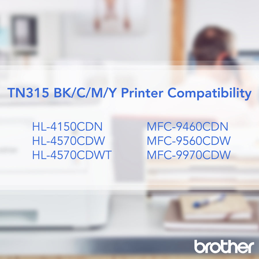 Brother TN315BK Original Laser Toner Cartridge - Black - 1 Each