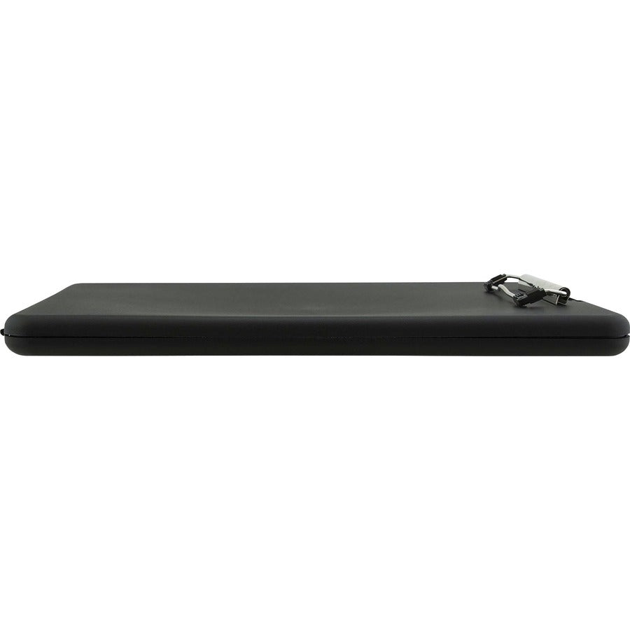 0.50" Clip Capacity - 9 2/5" x 13 1/2" Sheet Size - Polypropylene - Black - 1 Each