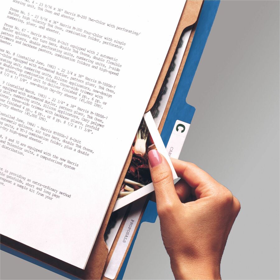 Smead Pressboard Classification Folder with Wallet and SafeSHIELD&reg; Fastener 14077