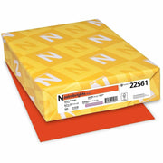 Letter - 8 1/2" x 11" - 24 lb Basis Weight - Green Seal - Acid-free, Lignin-free, Heavyweight - Orbit Orange - 500 Sheets - 500 / Pack