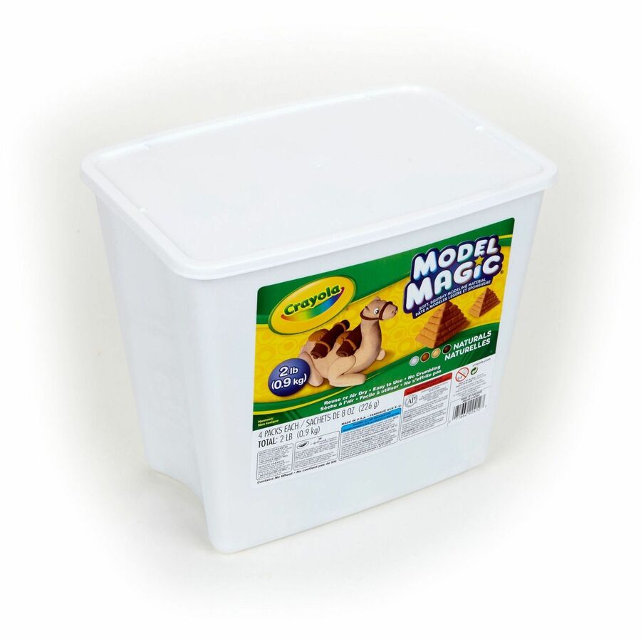 Crayola Model Magic Modeling Material - Project, Sculpture - Assorted, White, Bisque, Earth Tone - 1 Box