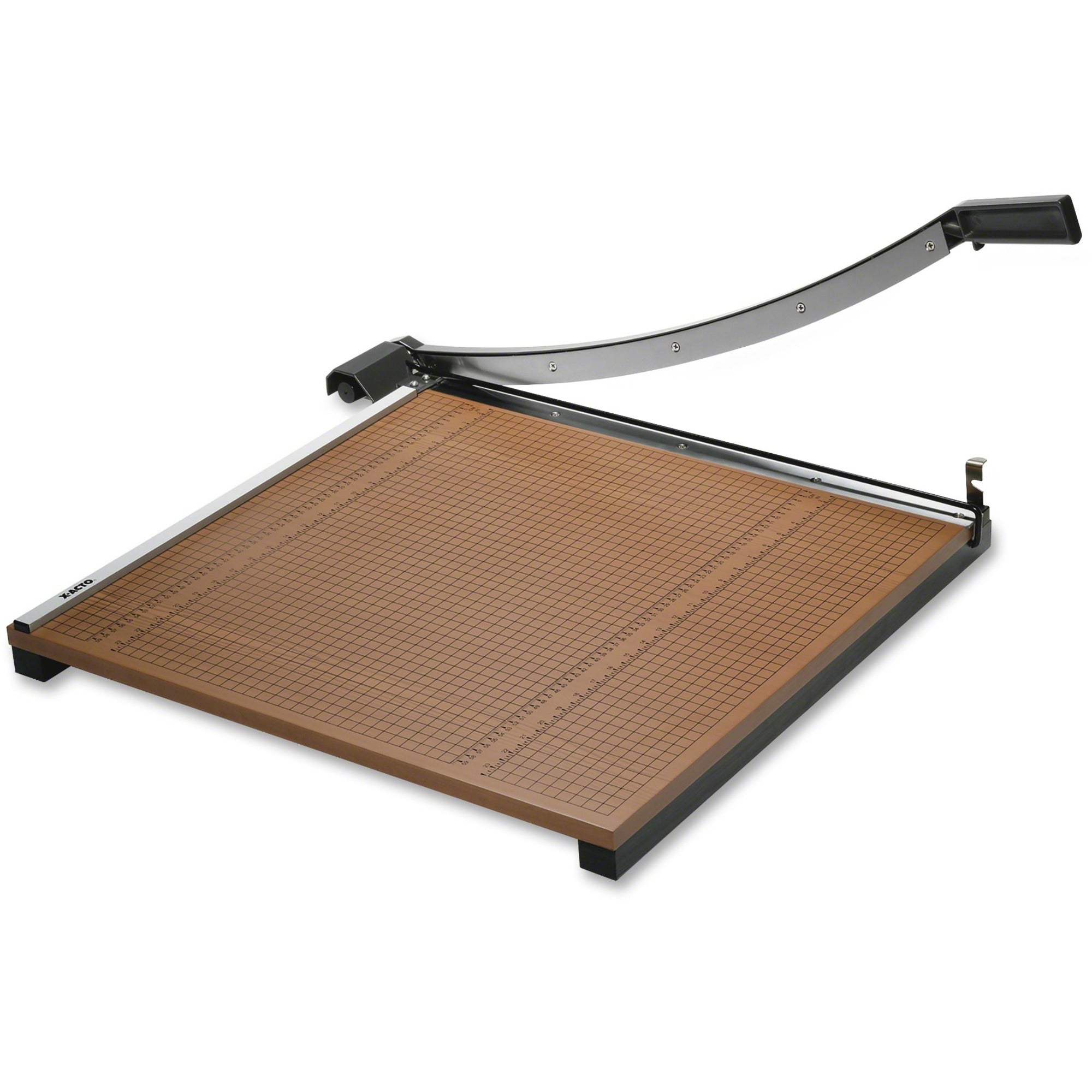 20 Sheet Cutting Capacity - 18" Cutting Length - 24" Height x 24" Width - Accurate Cutting/Trimming, Durable, Safety Guard, Self-sharpening, Heavy Duty - Solid Wood, Steel - Gray - 1 Each