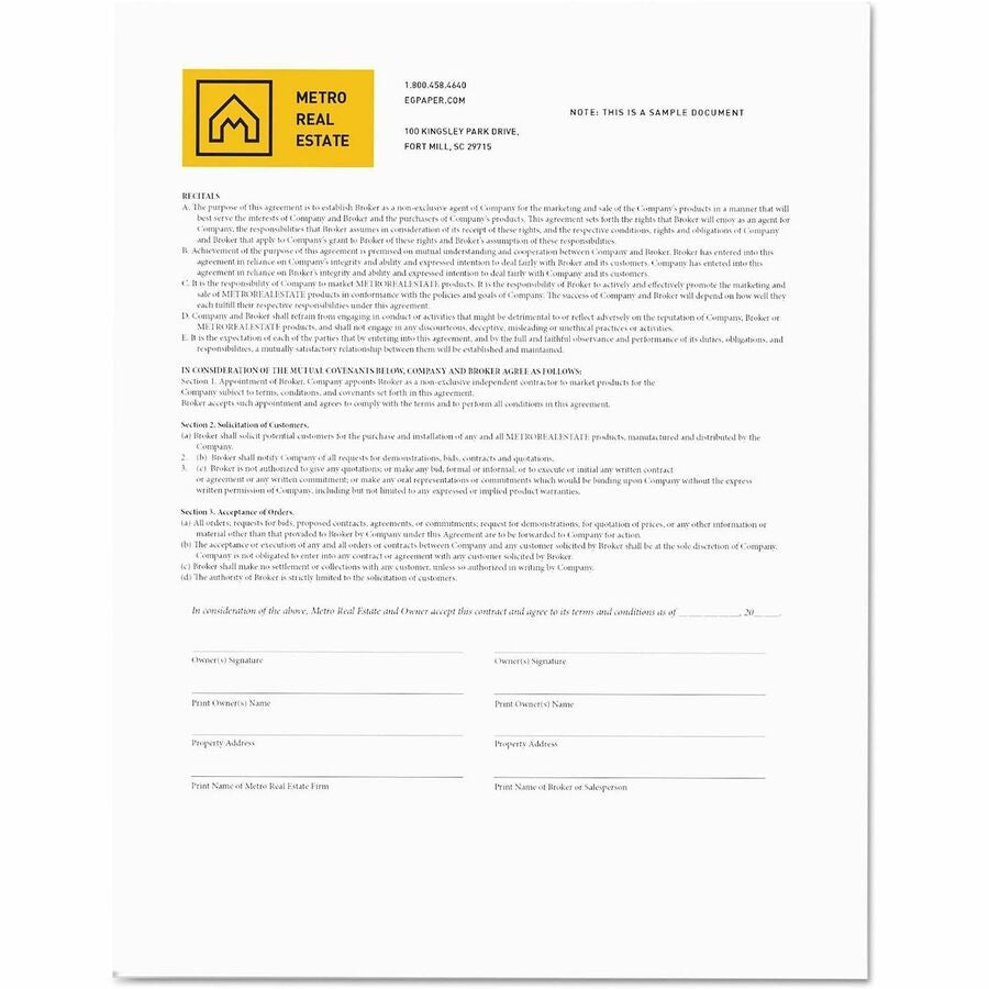 Letter - 8 1/2" x 11" - 23 lb Basis Weight - Sustainable Forestry Initiative (SFI) - Carbonless, Pre-punched, Pre-printed, Environmentally Friendly, Coated Back, Coated Front - White - 500 / Ream