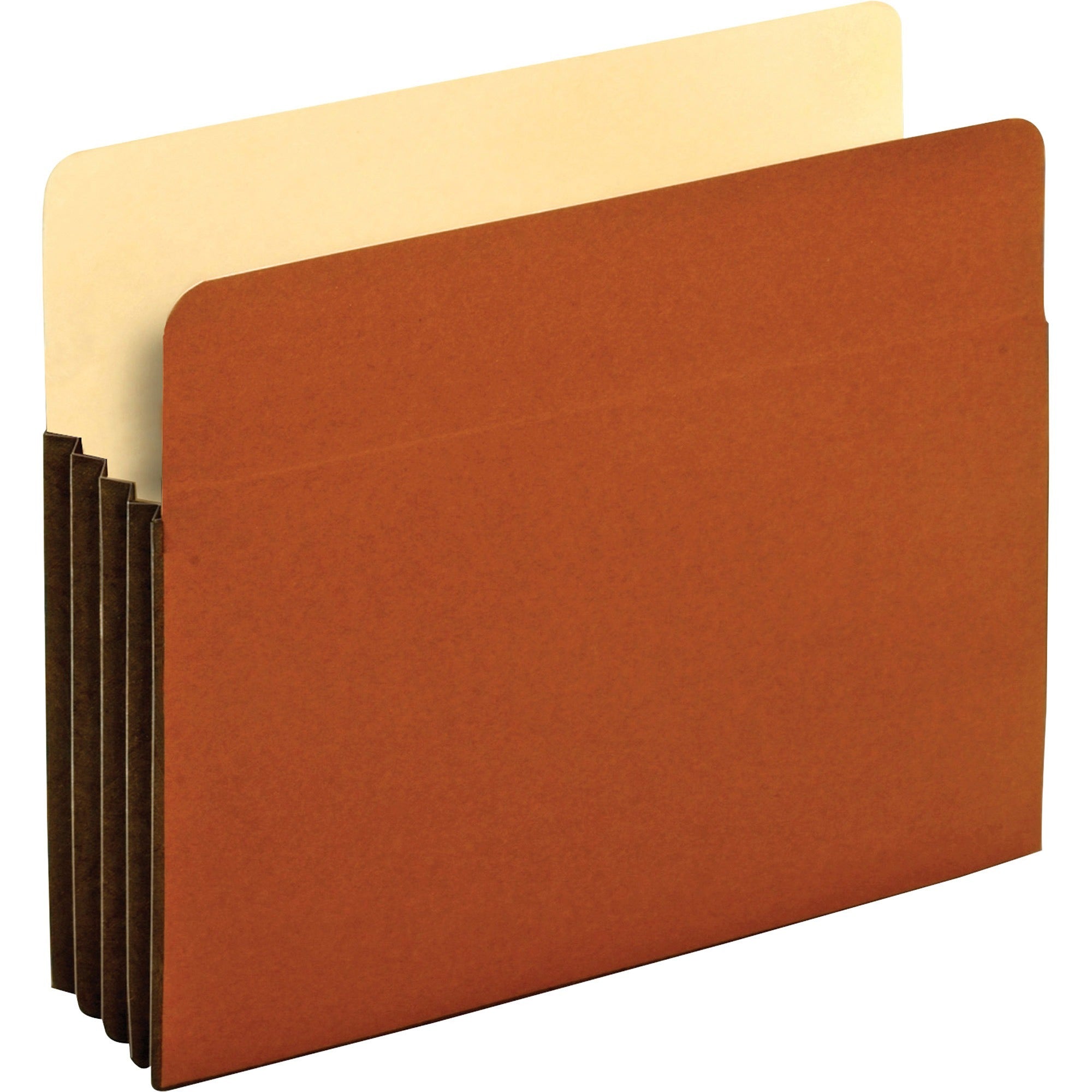 Pendaflex Letter Size Recycled Expanding File, 3.5" Expansion, 800 Sheet Capacity, Redrope, Brown, Tyvek Reinforced Gusset, 10/Box
