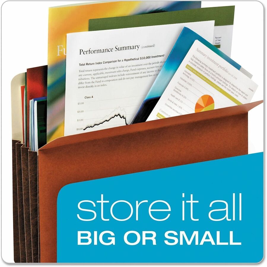 Pendaflex Legal Expanding File - 8 1/2" x 14" - 800 Sheets Capacity - 3 1/2" Expansion - Top Tab Location - 12.5 pt. - Redrope - Brown - Reinforced Gusset, Tear Resistant, Durable, Wear Resistant, Flap, Tyvek Gusset - 10 / Box