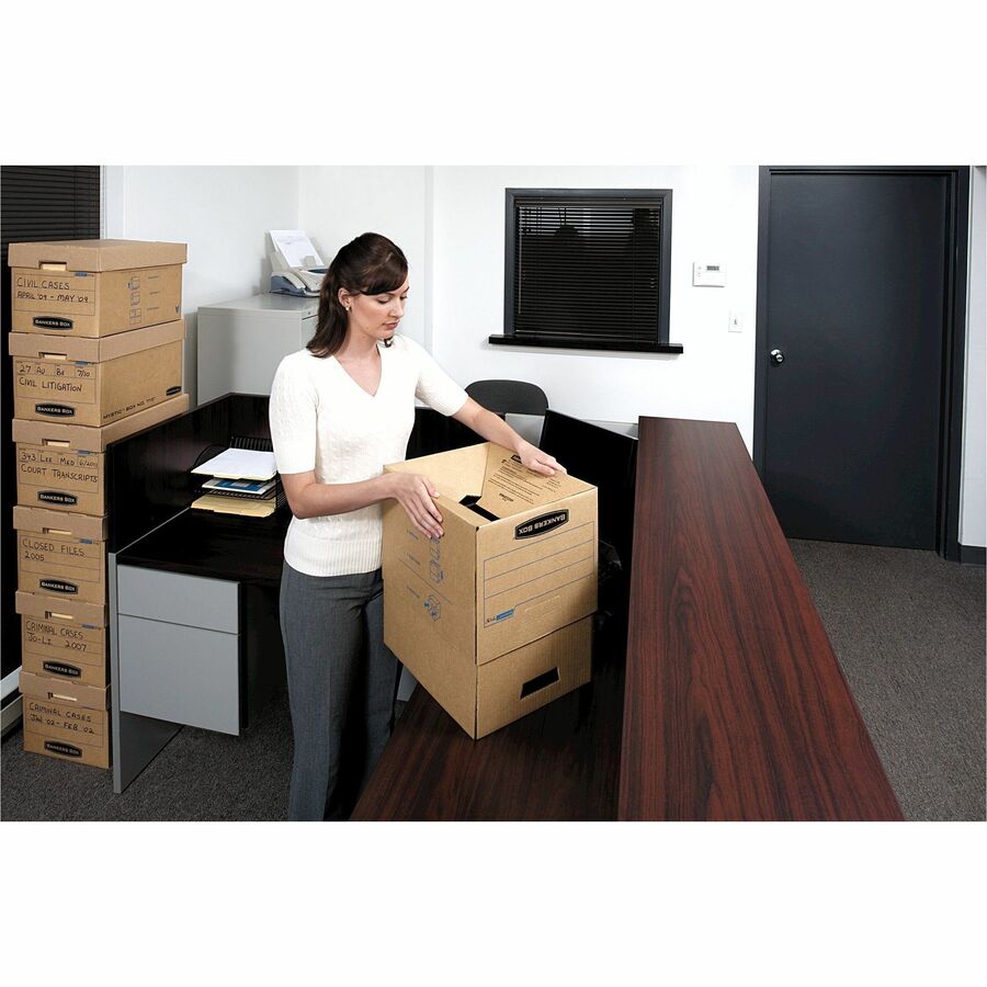 Internal Dimensions: 12" Width x 15" Depth x 10" Height - External Dimensions: 13" Width x 16.3" Depth x 10.8" Height - Media Size Supported: Letter, Legal - Lift-off Closure - Stackable - Kraft - For File - Recycled - 25 / Carton